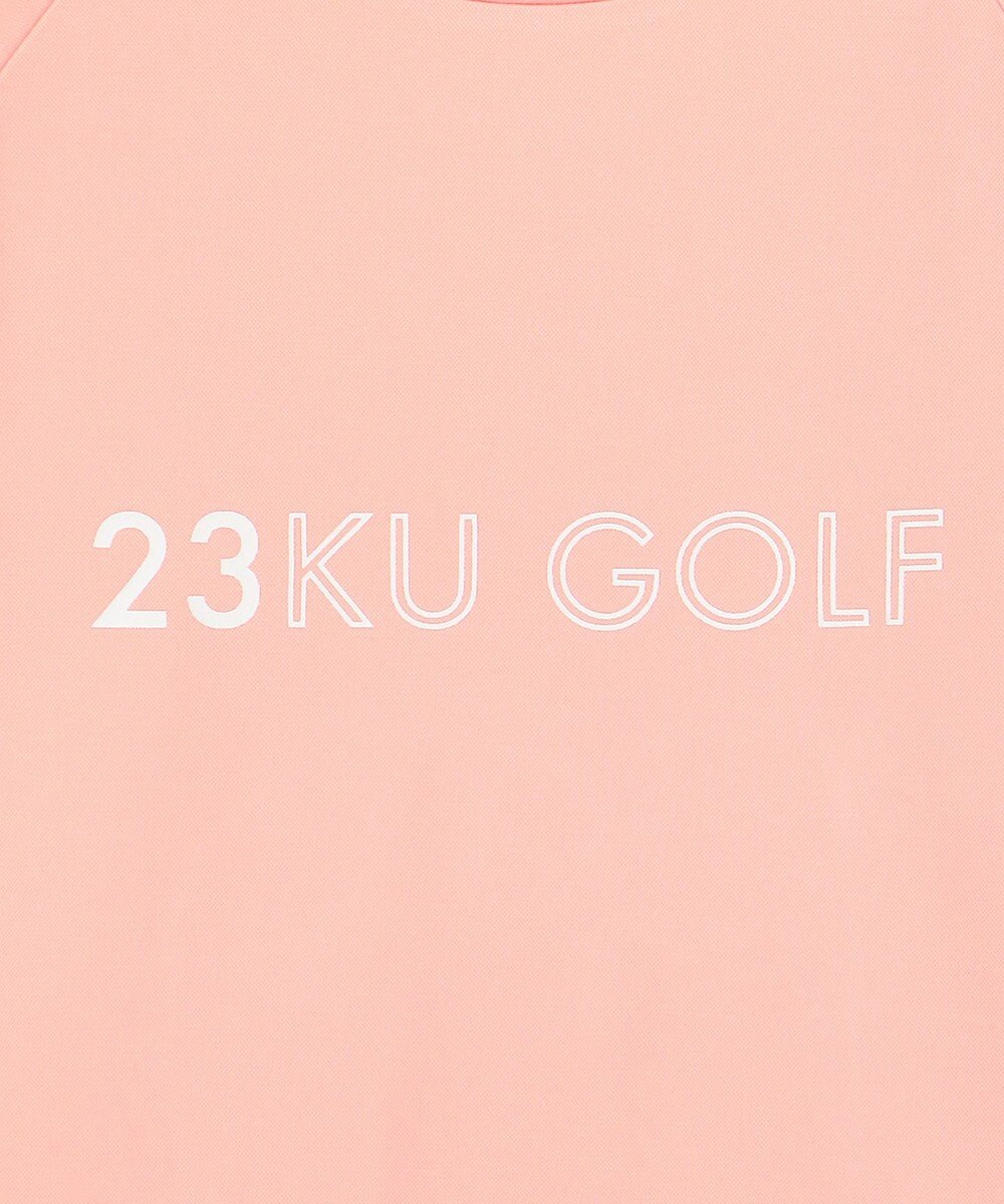 23区GOLF 【WOMEN】ロゴ 半袖モックネックシャツ 