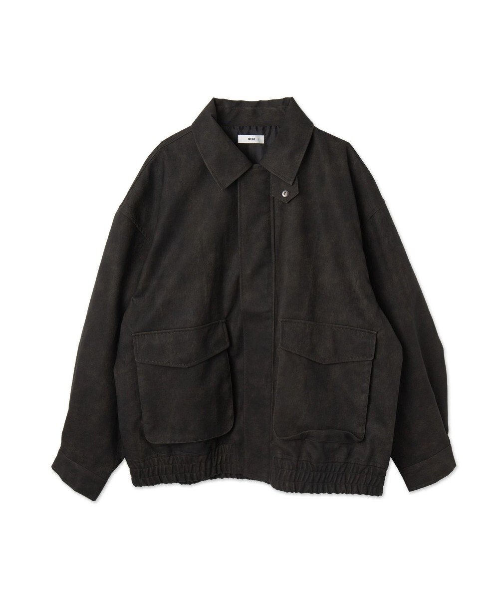 WEGO 【ユニセックス着用ITEM】エコレザー2WAYフライトジャケット 