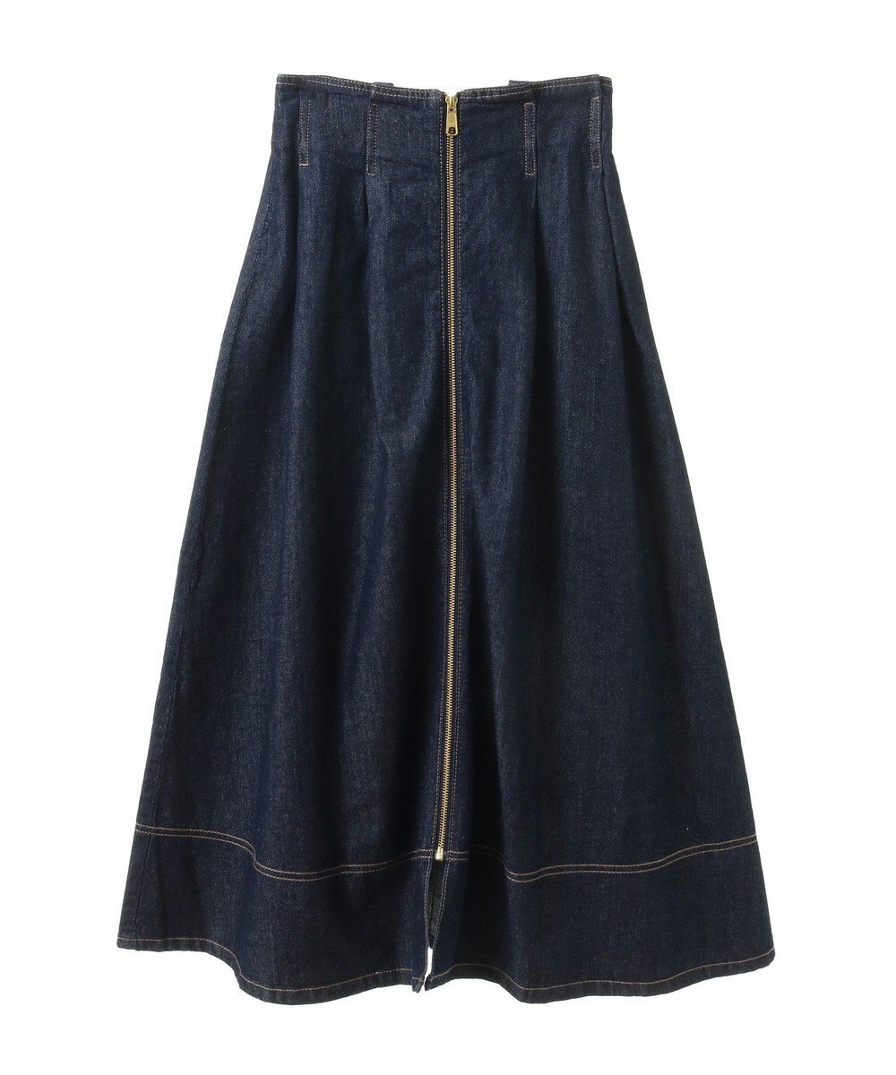 earth music&ecology フロントＺＩＰデニムスカート 