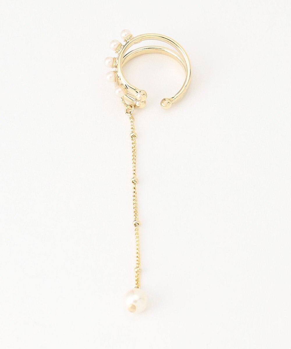 J.PRESS LADIES 【WEB限定】3way チャーム付き パール イヤカフ リング 