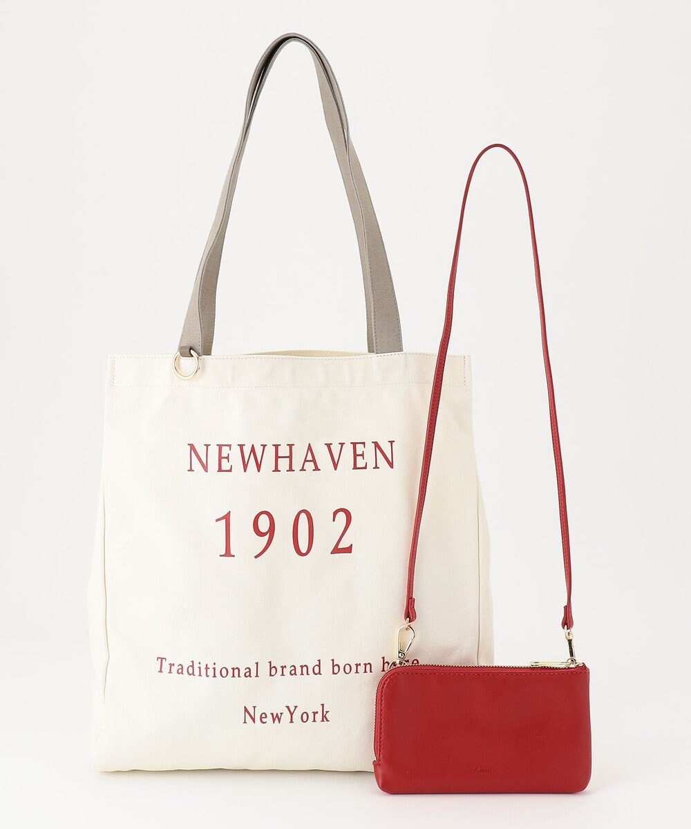 J.PRESS LADIES 【WEB限定カラーあり・A4サイズ収納可・セットアイテム】ポーチ付き PRINTED トート バッグ 