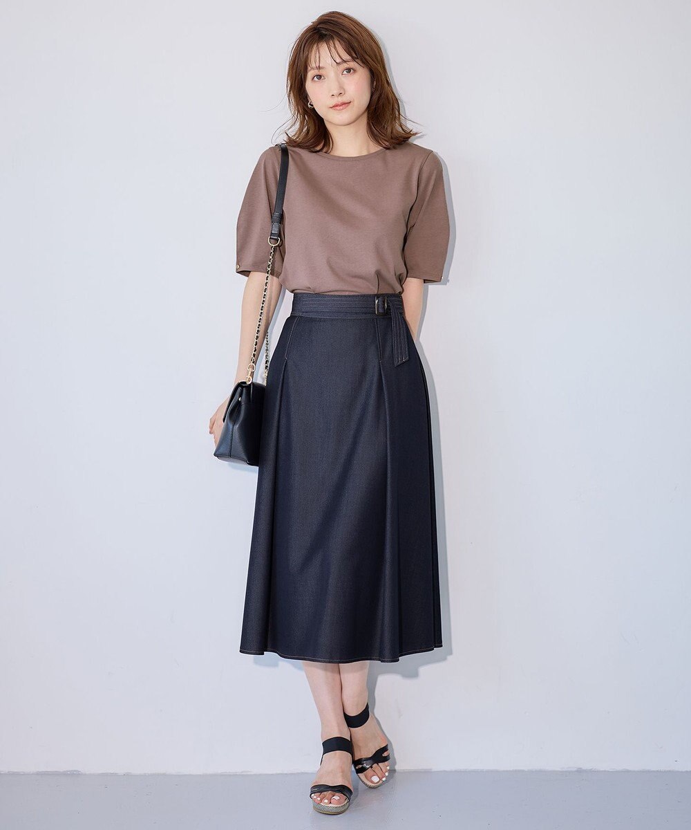 ANY SIS L 【洗える】チノライクタック スカート 
