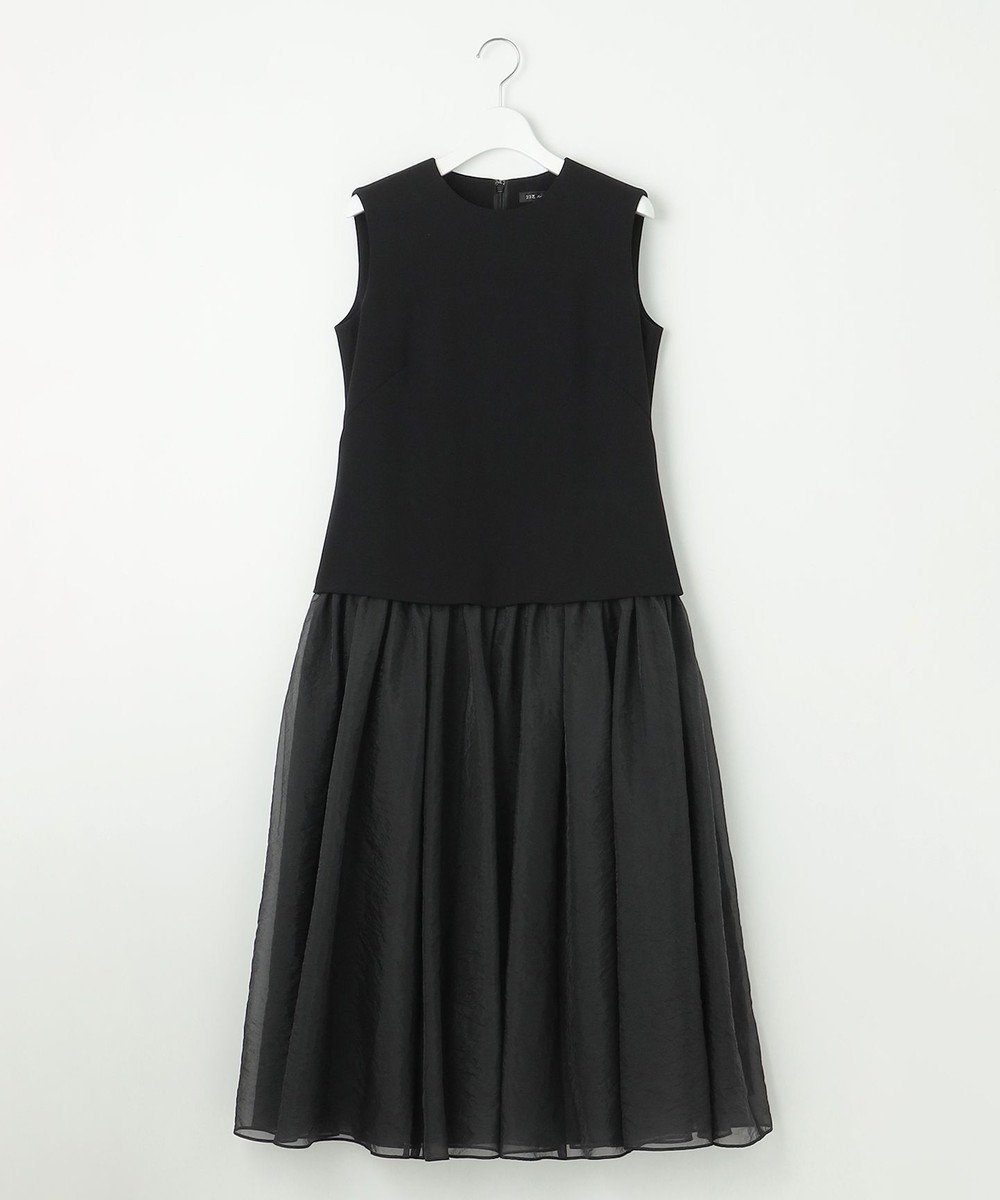 23区 【APPLAUDIR】クリアジョーゼットコンビ ドレス 