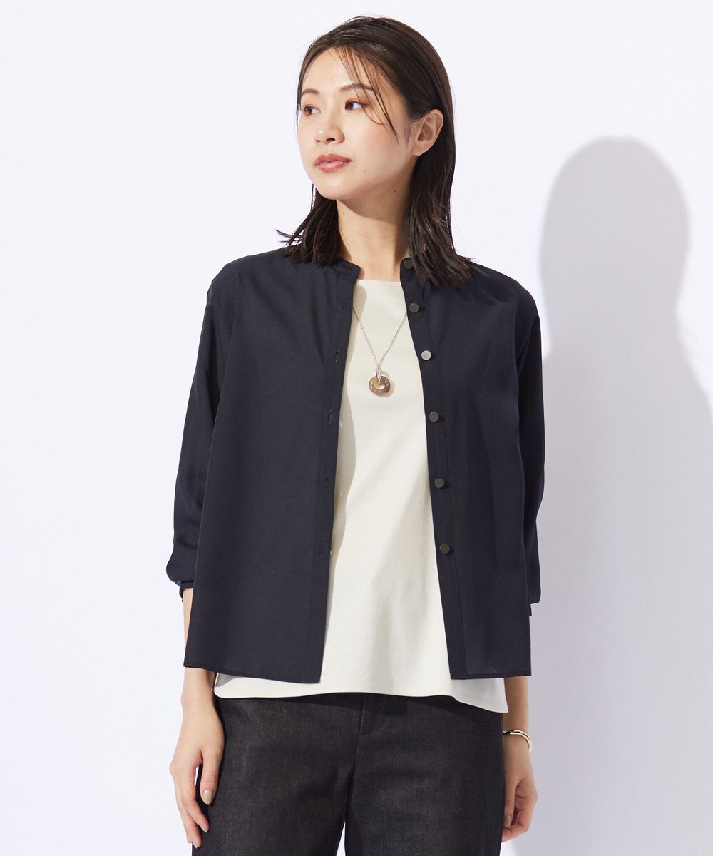 J.PRESS LADIES L 【洗える】テトロンレーヨンマンスローン ブラウス 