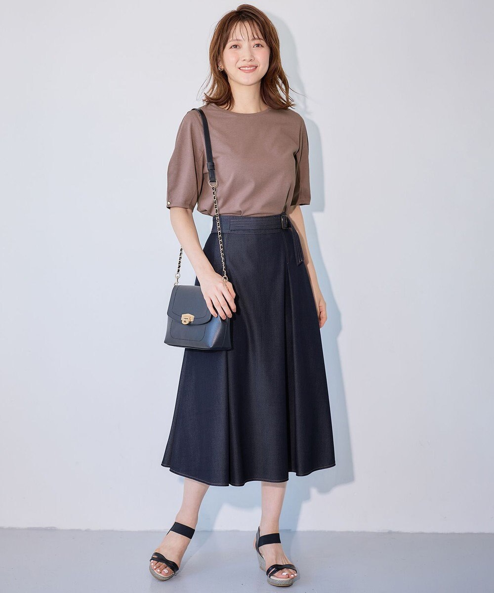 ANY SIS L 【洗える】チノライクタック スカート 