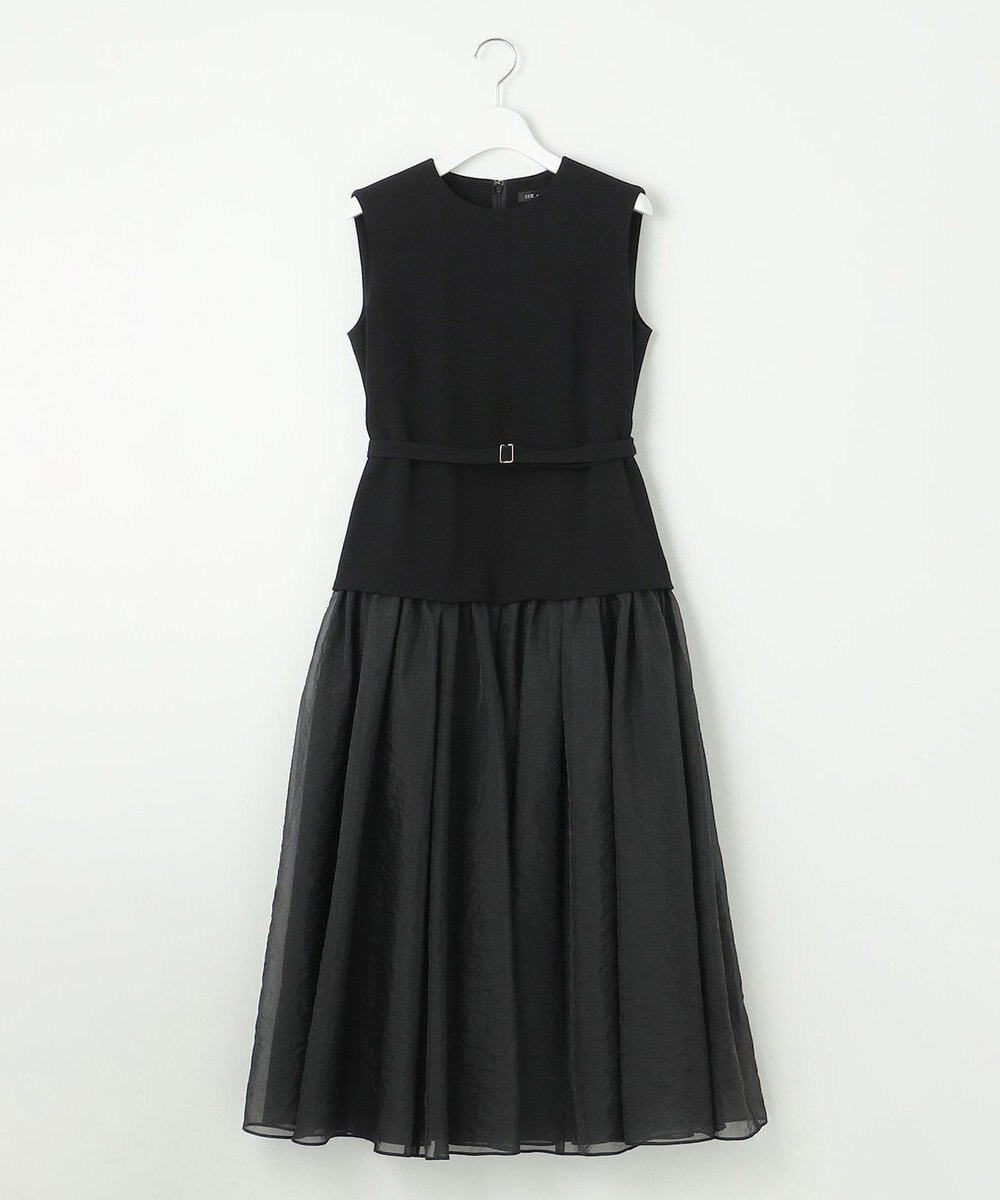 23区 【APPLAUDIR】クリアジョーゼットコンビ ドレス 