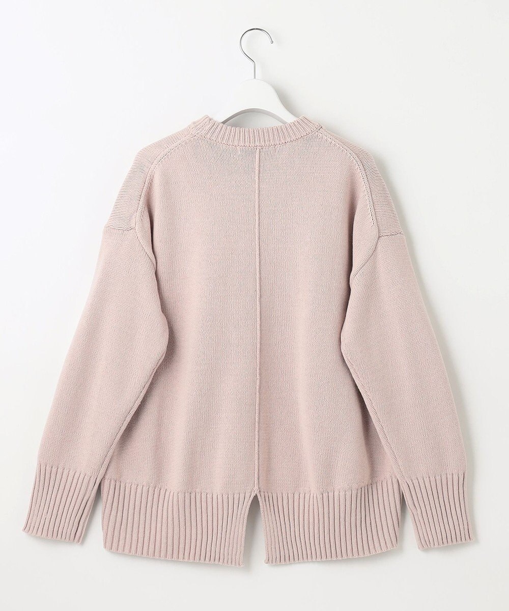 UNFILO 【洗える】スプリングコットンニット バックスリット 