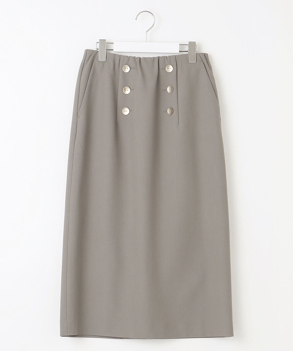 自由区 S 【洗える】オックスストレッチストレート スカート 