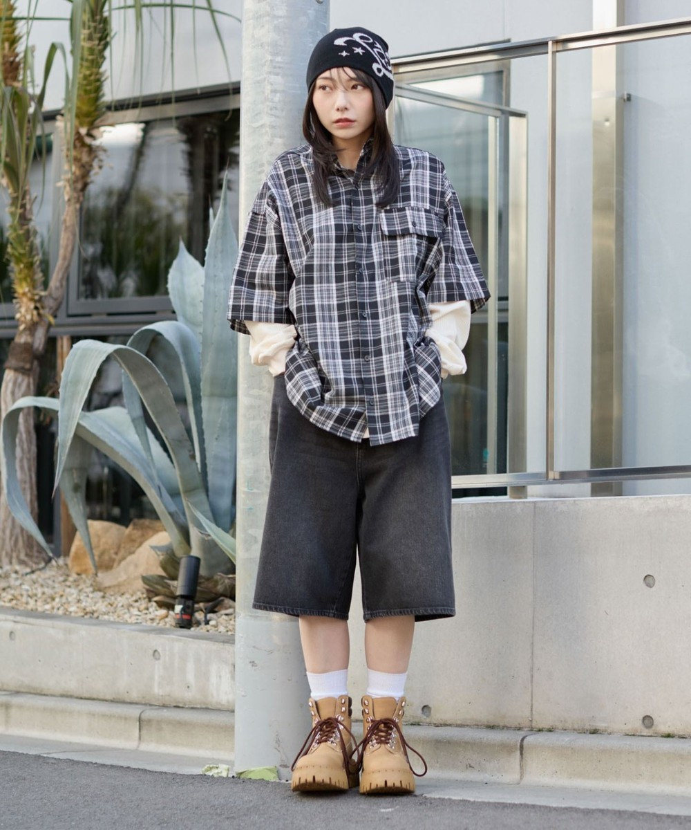 WEGO 【ユニセックス着用ITEM】アンサンブルチェックシャツ（LS） 