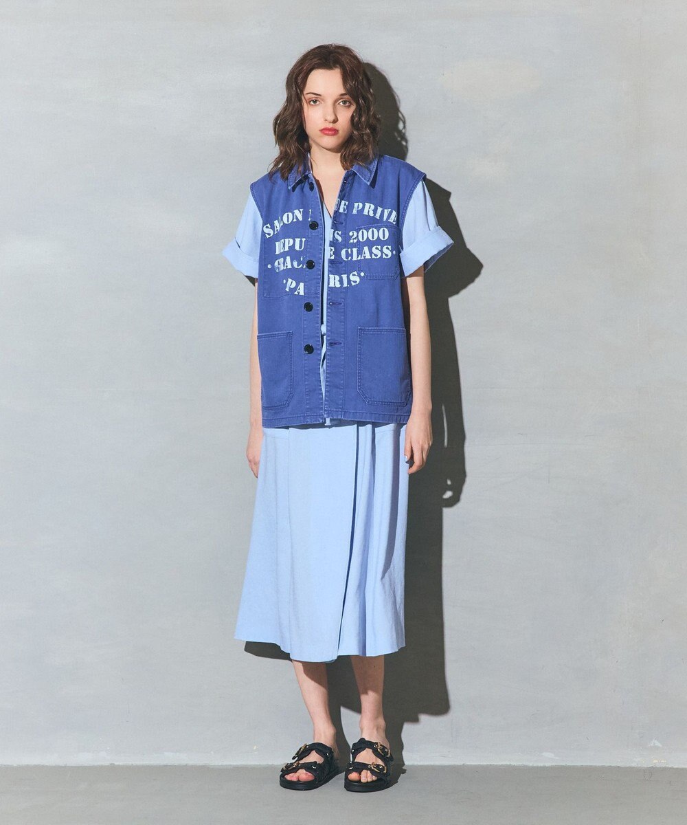 GRACE CONTINENTAL リネンタッチミリタリードレス 