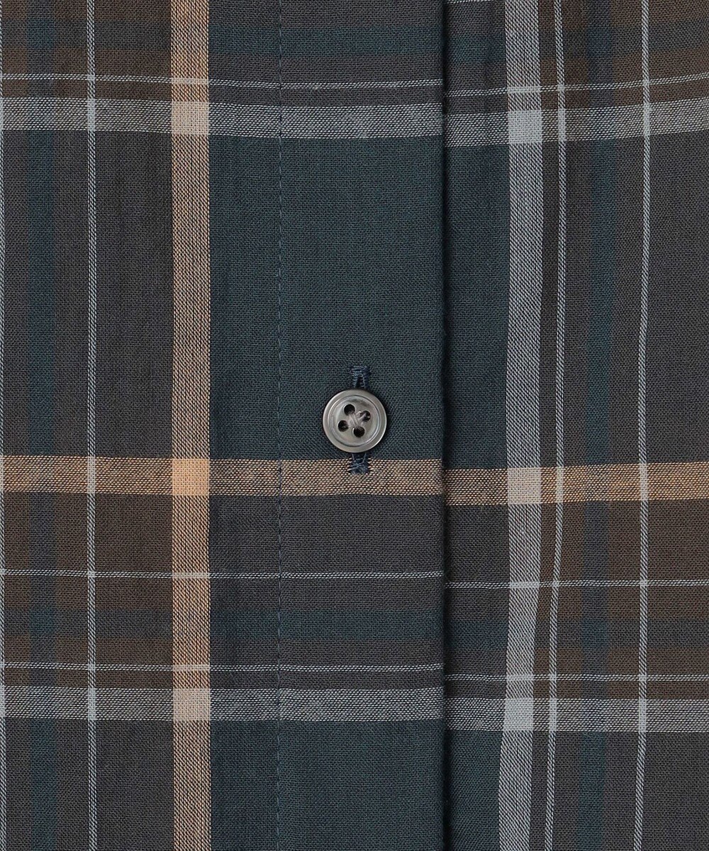 J.PRESS LADIES 【洗える】シアーマドラス バンドカラー ブラウス 