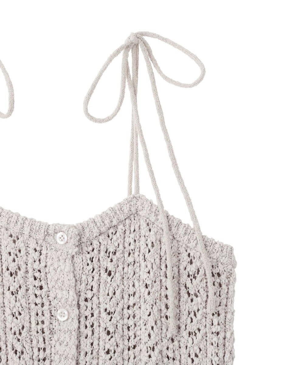 earth music&ecology 【予約】透かし編みニットキャミビスチェ 