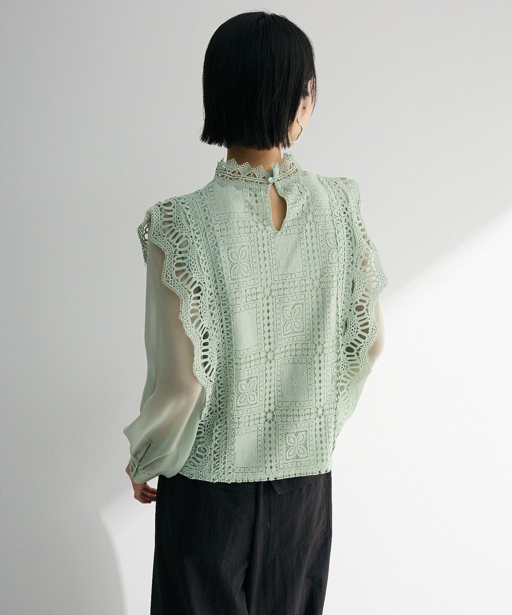 Green Parks ・Ｐｅｔｉｔ　Ｆｌｅｕｒ　イロイロレースブラウス 