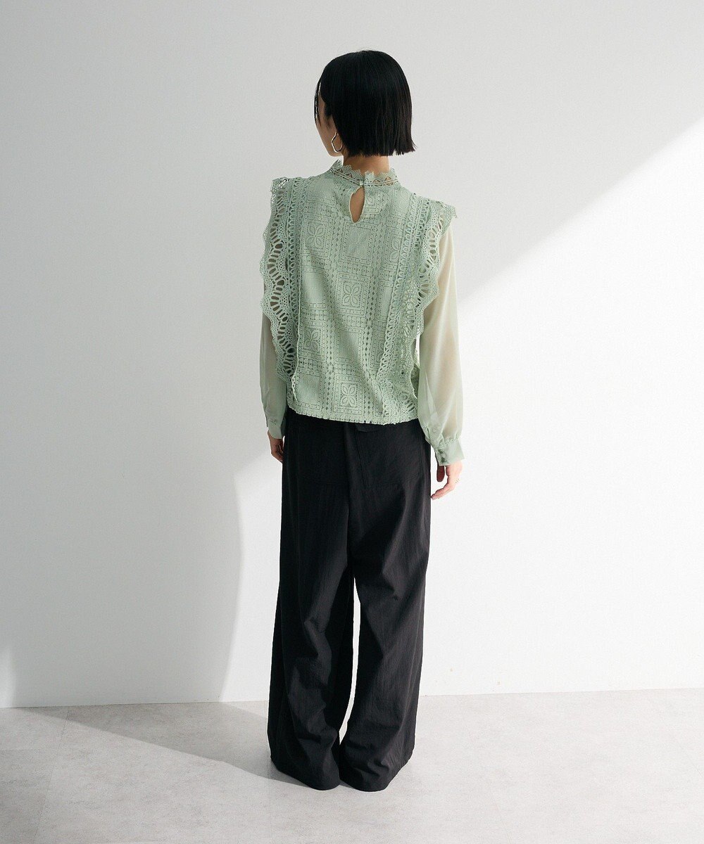 Green Parks ・Ｐｅｔｉｔ　Ｆｌｅｕｒ　イロイロレースブラウス 