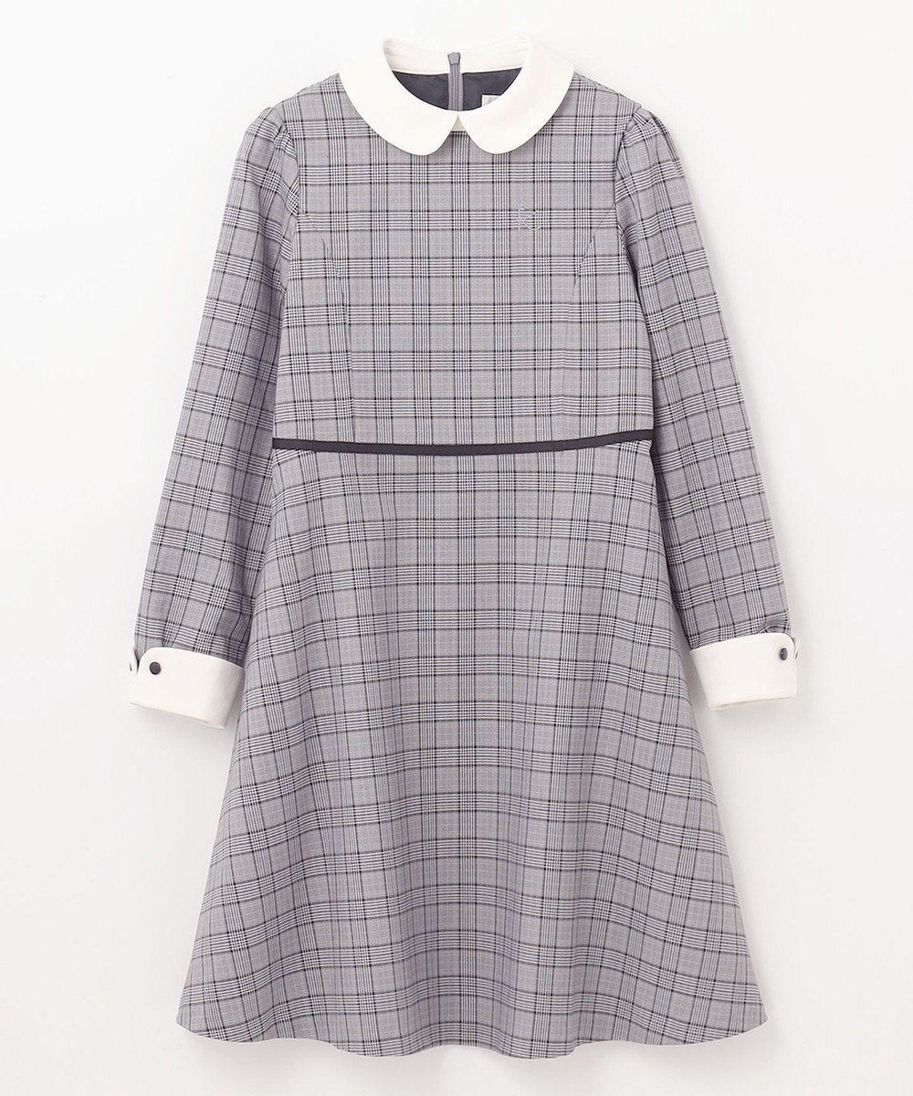 組曲 KIDS 【150-170㎝】グレンチェック ワンピース 