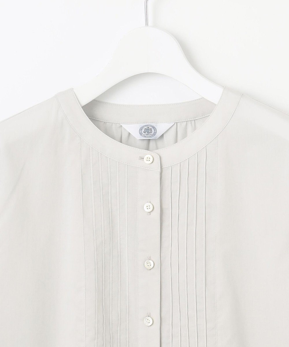 J.PRESS LADIES 【洗える】セルロースライト刺繍 ピンタック ブラウス 