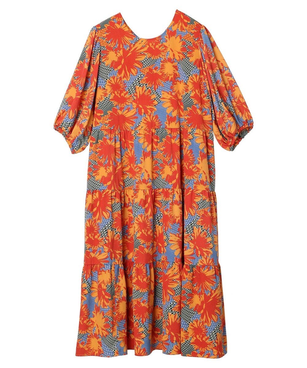 Green Parks ■ＥＳＣＡＲ　フラワーＭＩＸｐｔティアードワンピース 