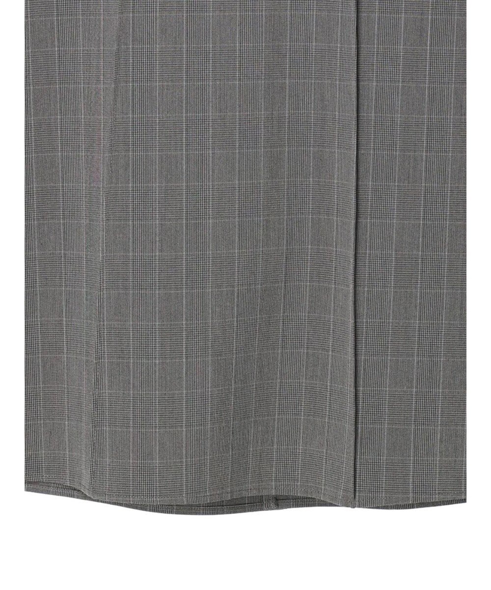 Green Parks きれいシルエットチェック裾フレアスカート 