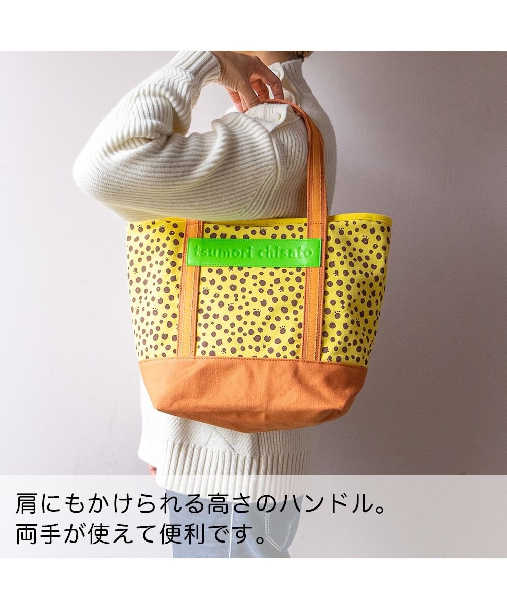 tsumori chisato CARRY コットンポルカドット ハンドバッグ Mサイズ 