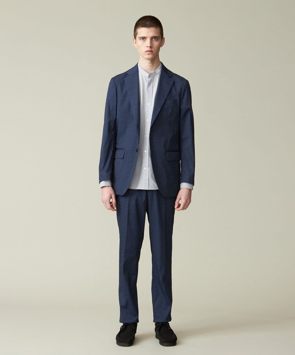 J.PRESS MEN 感動！？上品な見た目に着心地抜群なセットアップ【MECHANICAL】【超軽量 / 清涼感 / 洗える】ハイパワーストレッチ リネンルックパンツ 