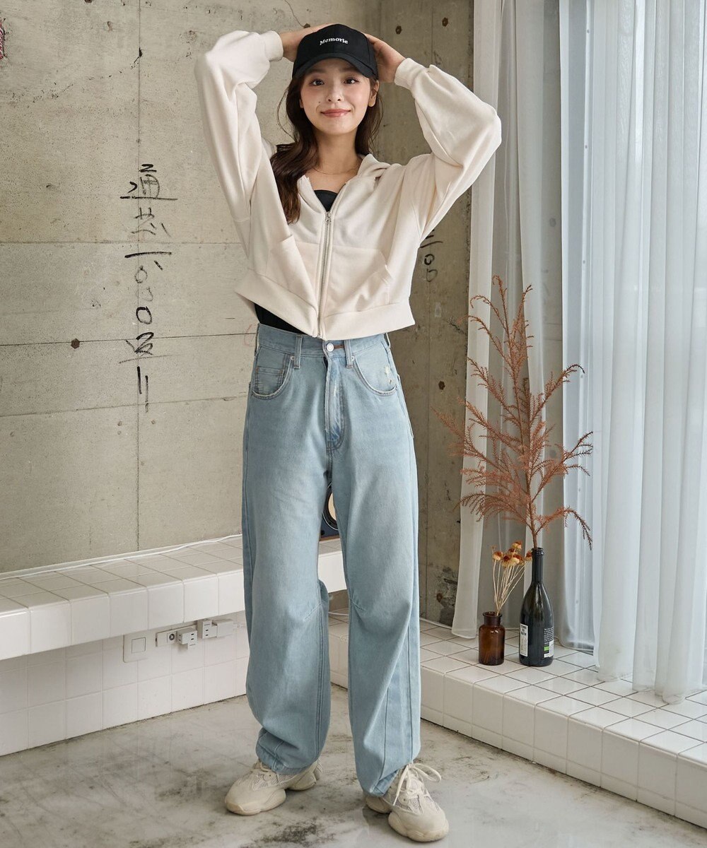 WEGO ショートジップパーカー 