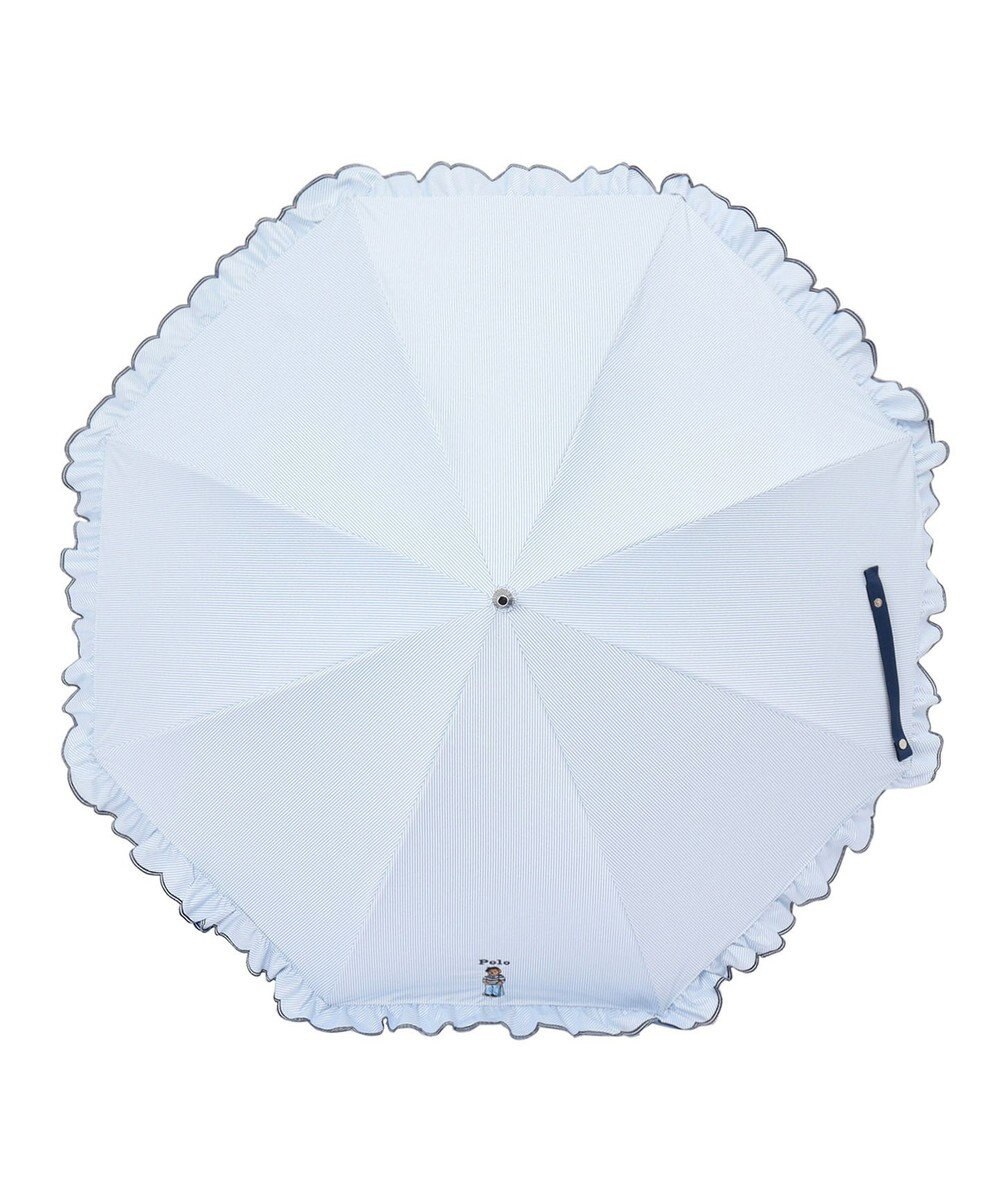 MOONBAT POLO RALPH LAUREN【WEB限定】晴雨兼用日傘 長傘 ワンポイントベア刺繍 フリル 一級遮光 遮熱 UV 