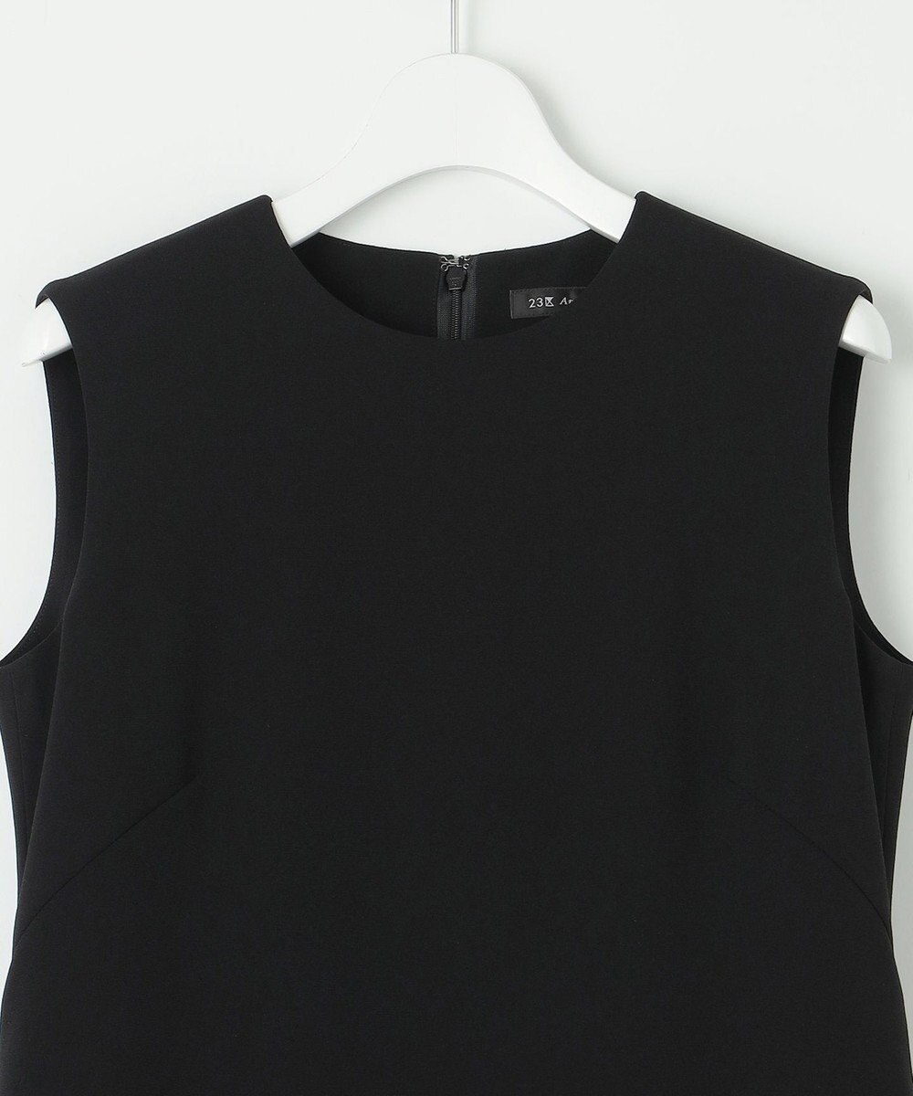 23区 【APPLAUDIR】クリアジョーゼットコンビ ドレス 