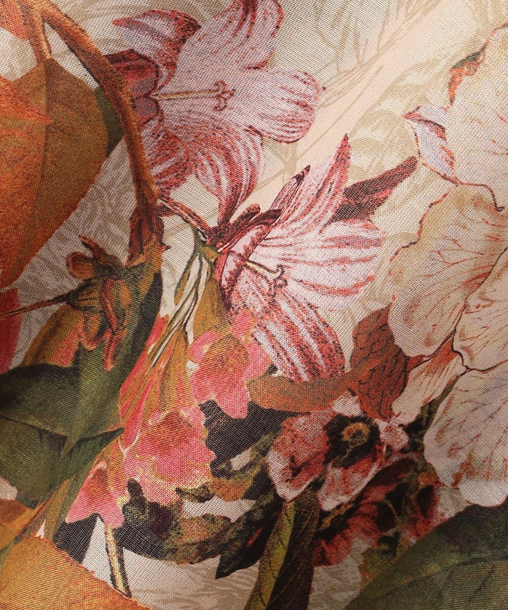 自由区 【SHIHOさん着用】ボタニカルプリント ワンピース 