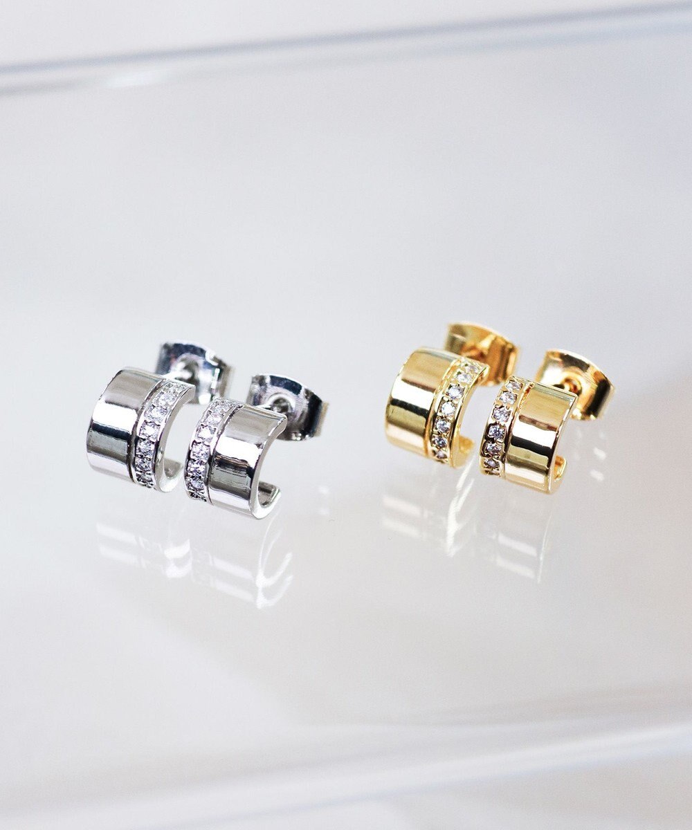 Tiaclasse 【金属アレルギー対応】ラインフープピアス 