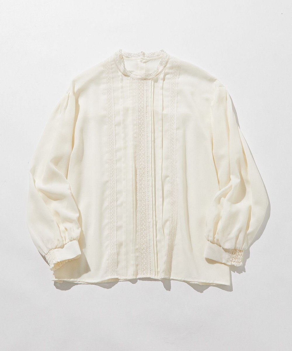 組曲 L 【洗える】シフォンツイルレース ブラウス 