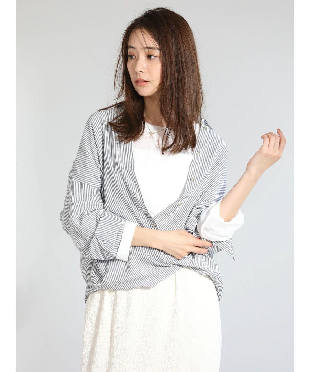 Green Parks リネンレーヨン２ｗａｙシャツ 