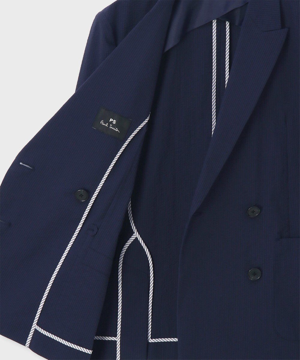 Paul Smith ストライプ シアサッカー ダブルブレスト ジャケット 