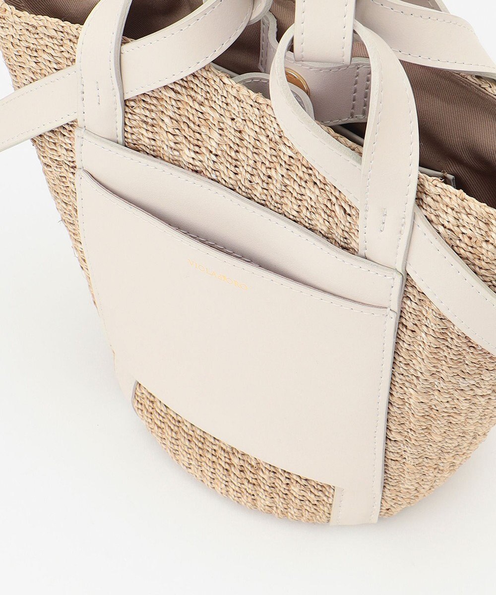 23区 VIOLAd'ORO MIRO レザーポケット ハンドバッグ 