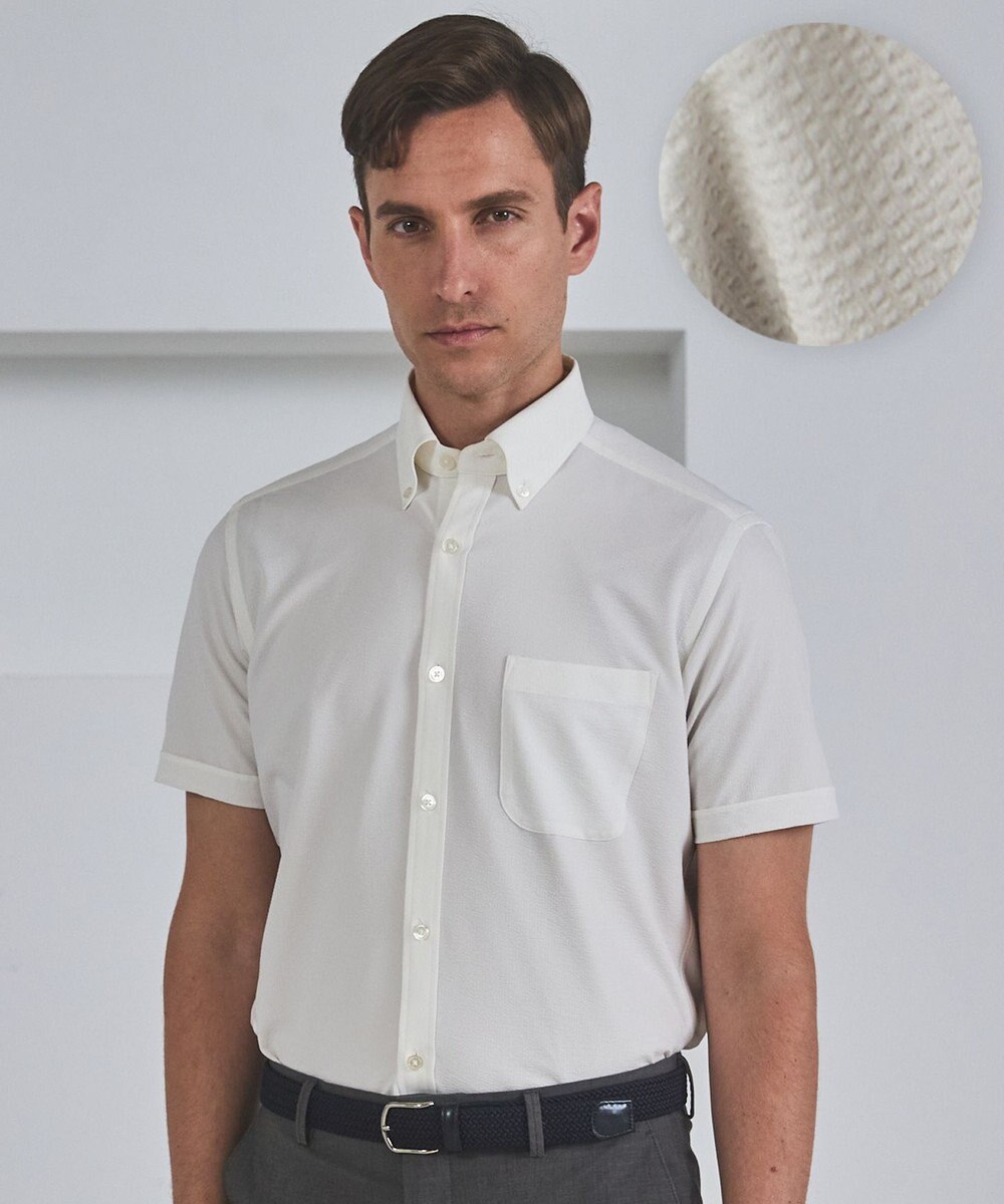 GOTAIRIKU とにかく涼しい/酷暑対応【シワになりにくい/吸水速乾】クールマックスサッカーシャツ 