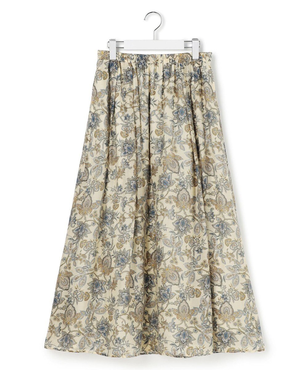 23区 S 【先行予約】Ericaキャラコ ペイズリープリント フレア スカート 