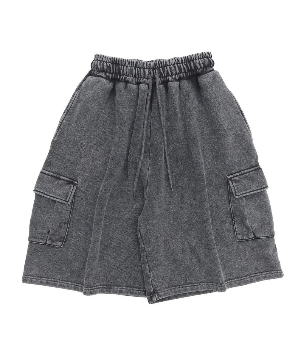 WEGO 【ウエストゴム】スウェットカーゴハーフパンツ 