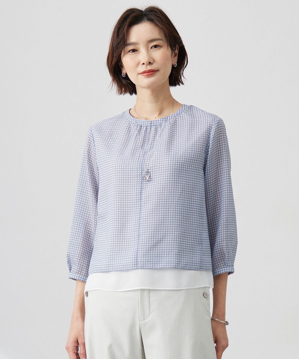 J.PRESS LADIES チェックプリント カットソー 