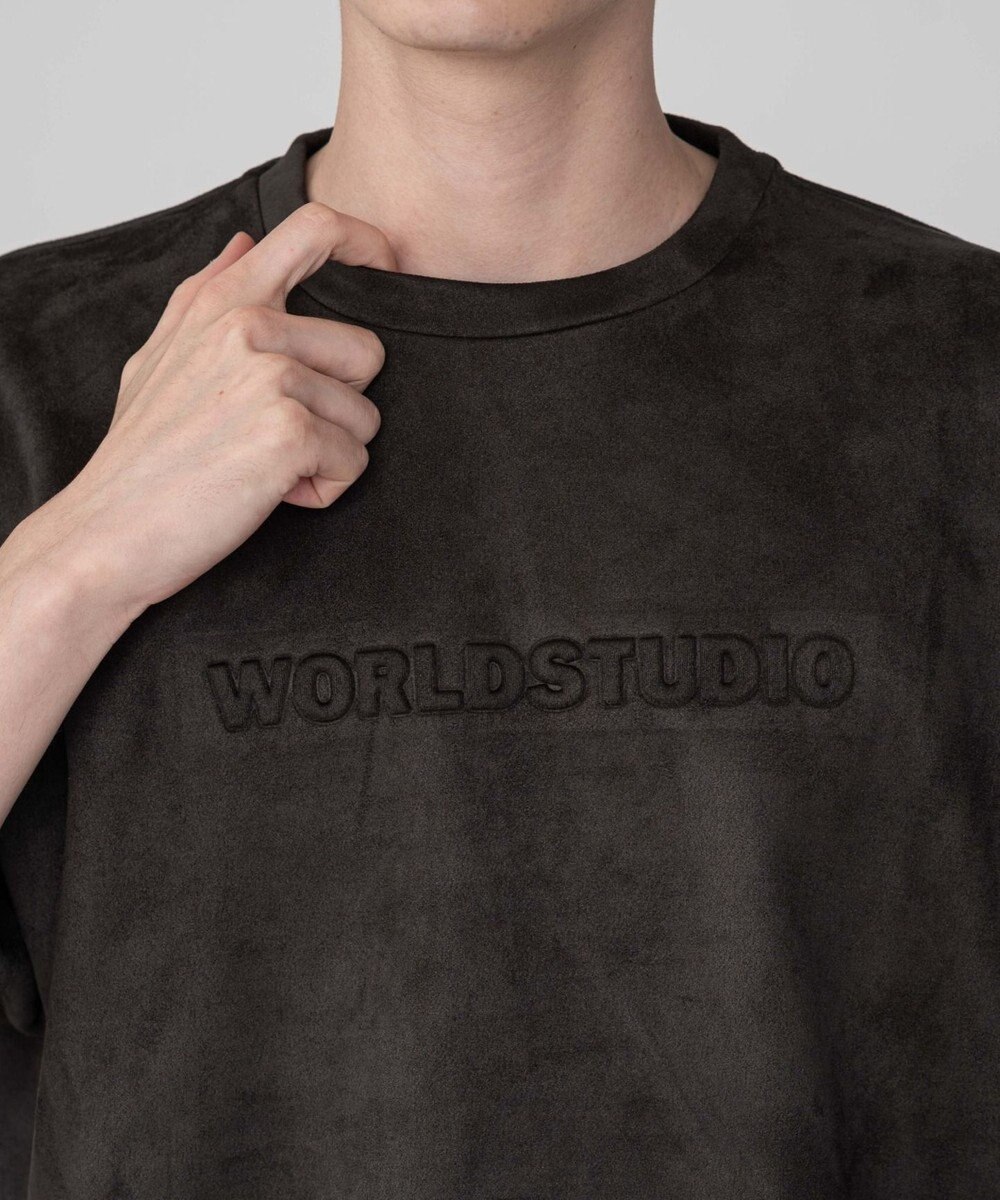 WEGO 【ユニセックス着用ITEM/MLサイズ展開】フェイクスウェードエンボスロゴT（SS） 