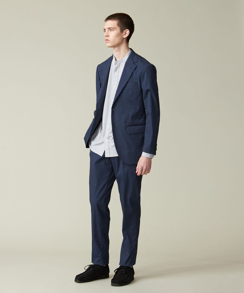 J.PRESS MEN 感動！？上品な見た目に着心地抜群なセットアップ【MECHANICAL】【超軽量 / 清涼感 / 洗える】ハイパワーストレッチ リネンルックパンツ 