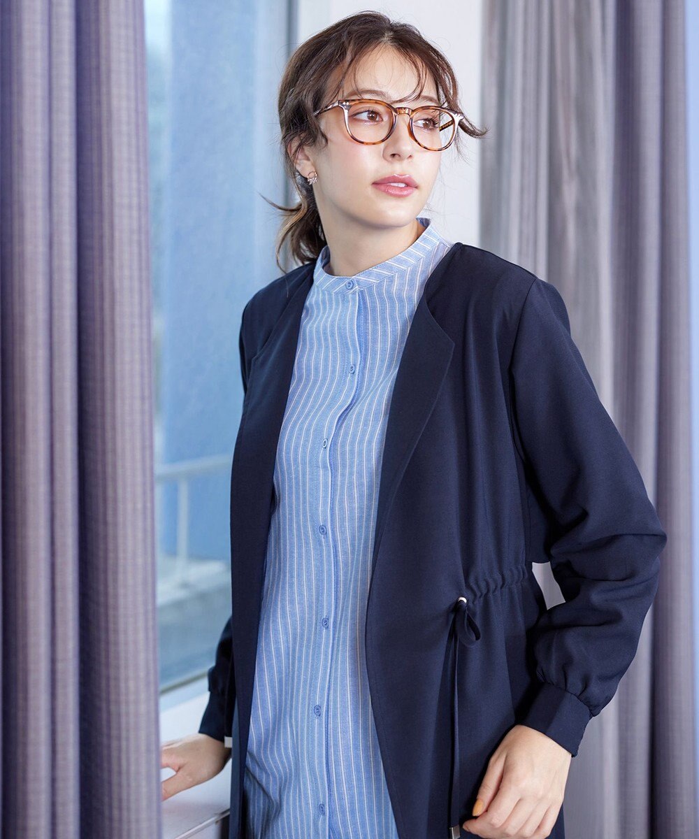 Tiaclasse 【洗える】タックヨーク着流しパフスリ－ブコート 