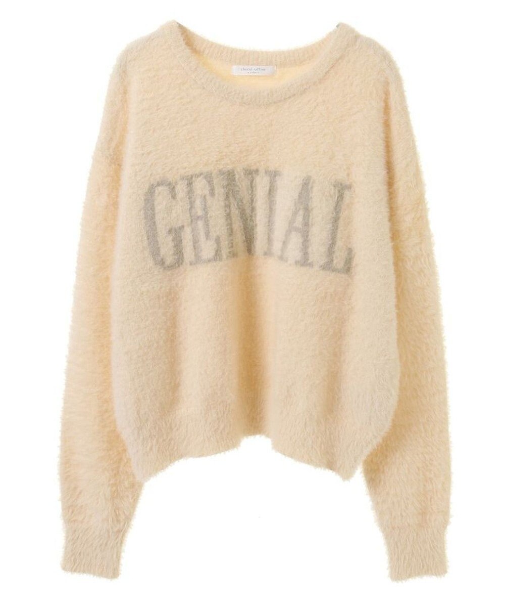 Green Parks シャギーロゴニットプルオーバー 