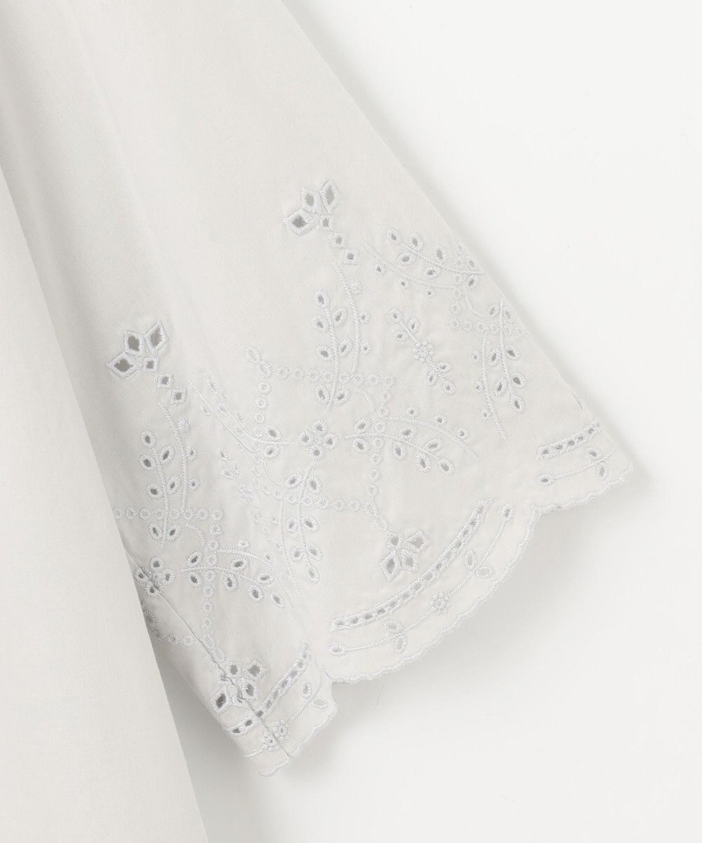 J.PRESS LADIES 【洗える】セルロースライト刺繍 ピンタック ブラウス 