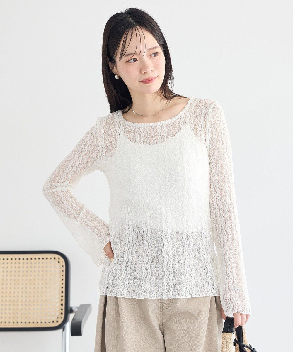 earth music&ecology レースプルオーバー 