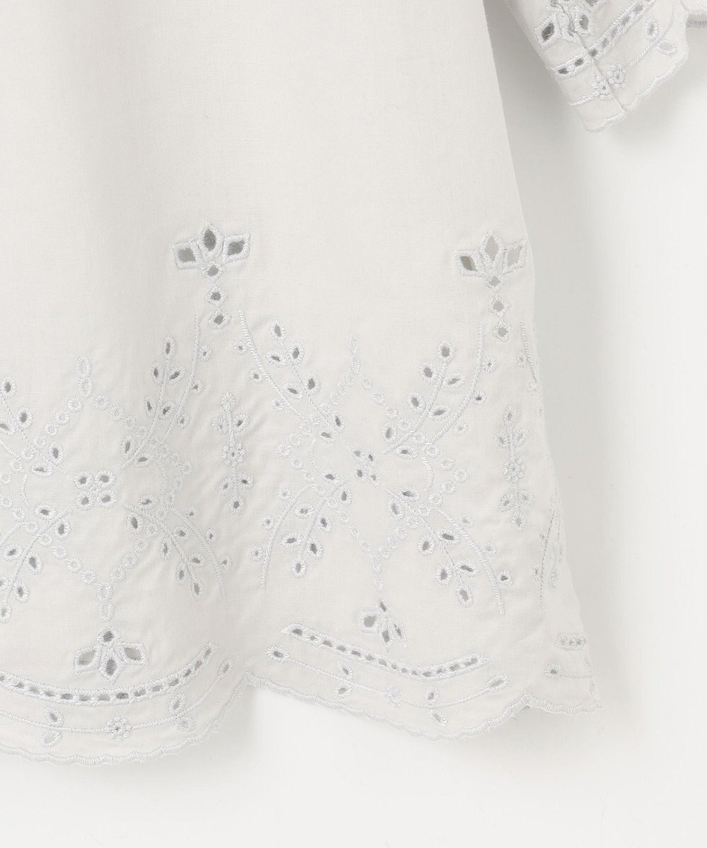 J.PRESS LADIES 【洗える】セルロースライト刺繍 ピンタック ブラウス 