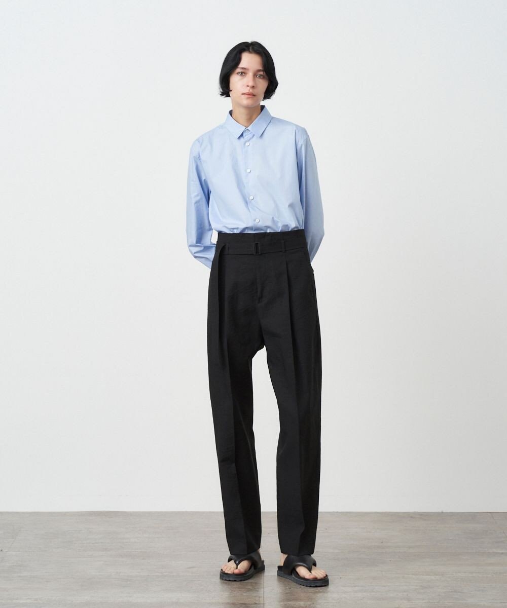 ATON KYOTO TSURIZOME LINEN | タックテーパードパンツ 
