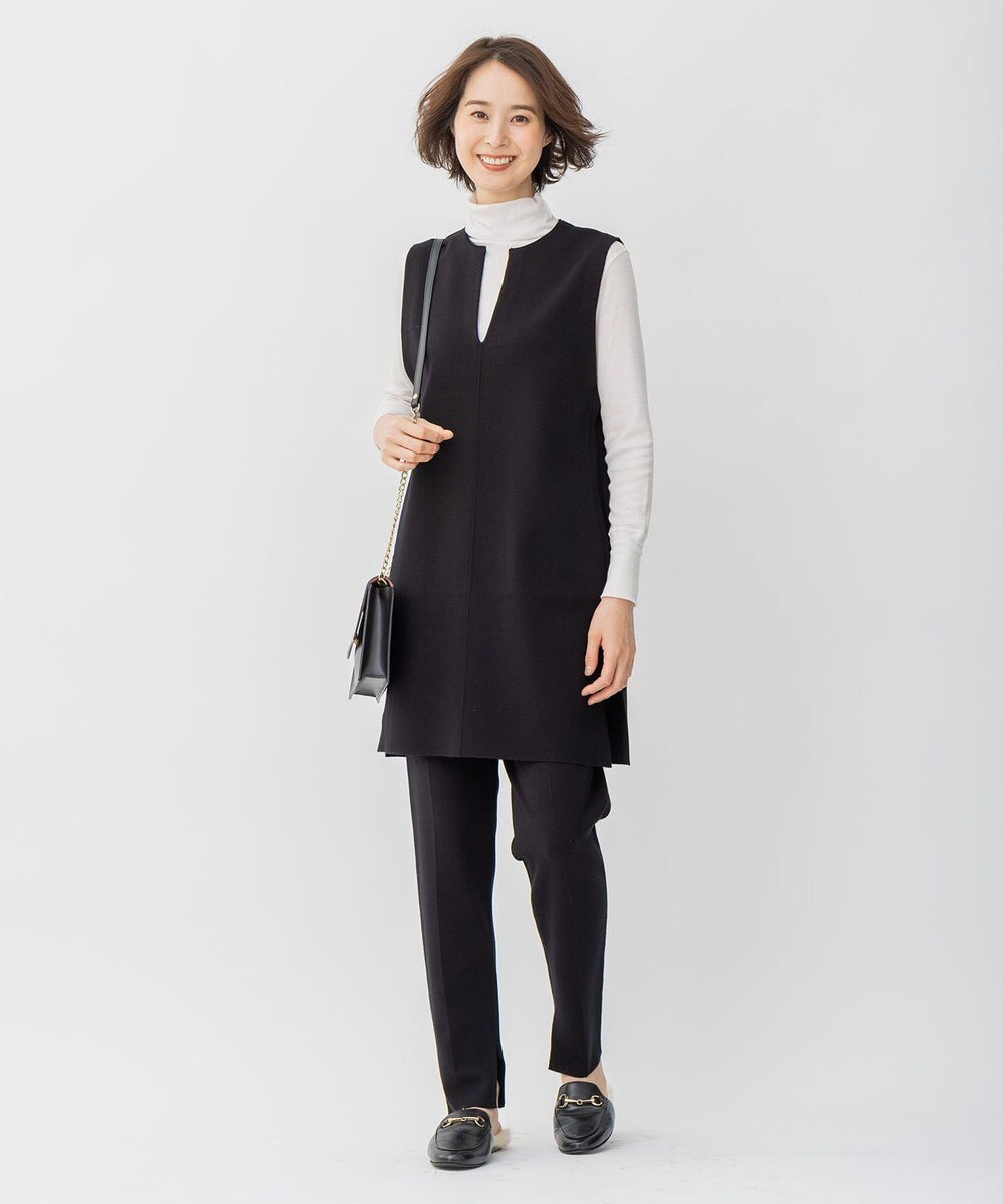 自由区 【XSサイズ～/洗える】ベアテレコ ボトルネック カットソー 