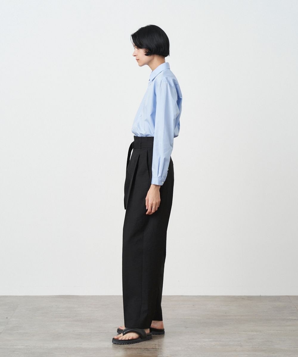 ATON KYOTO TSURIZOME LINEN | タックテーパードパンツ 