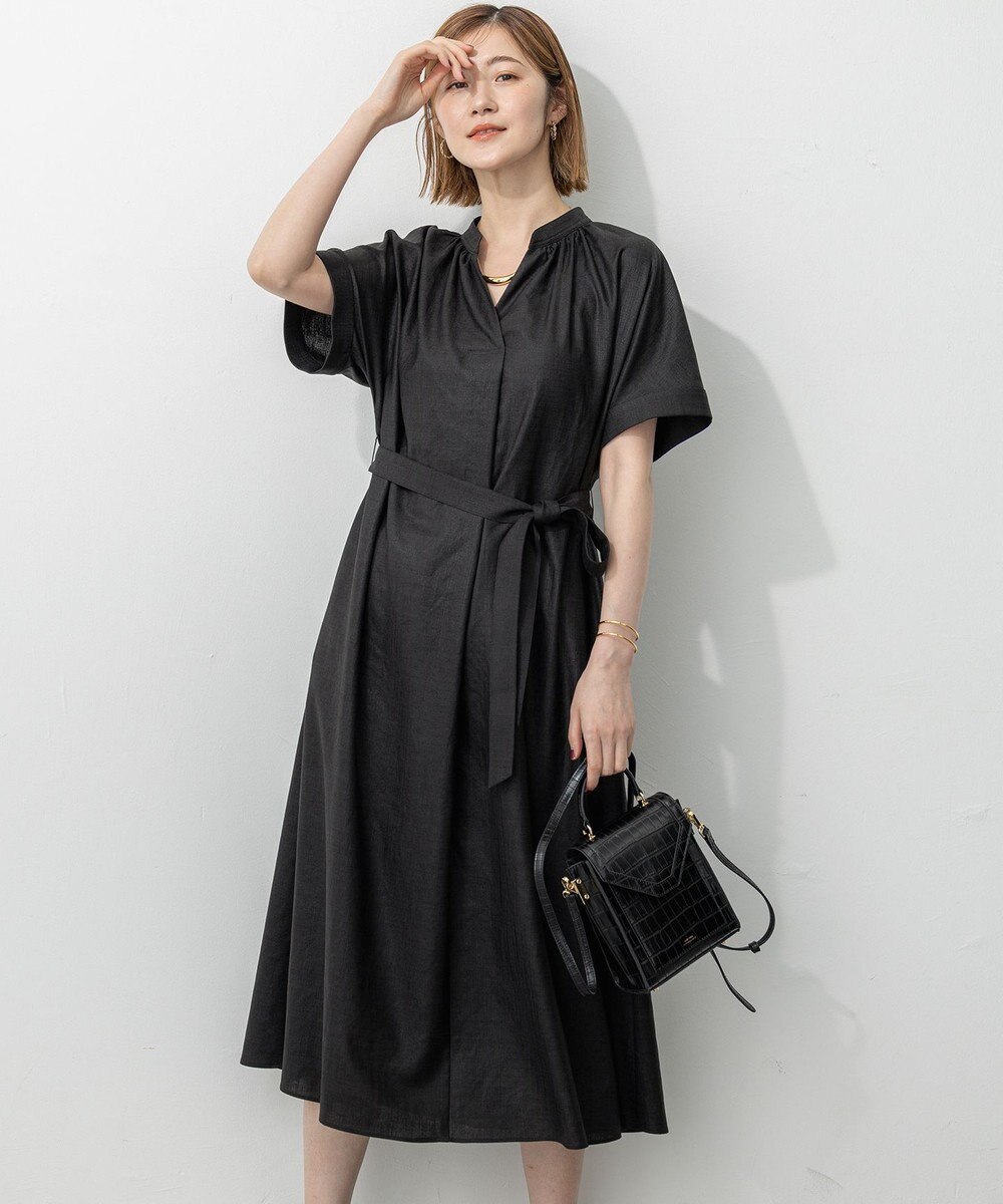 23区 L 【洗える】トリアセスラブストレッチ ワンピース 