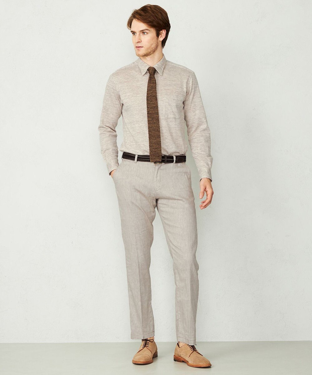 JOSEPH ABBOUD 【キングサイズ】リヨセルリネンシャンブレー パンツ 