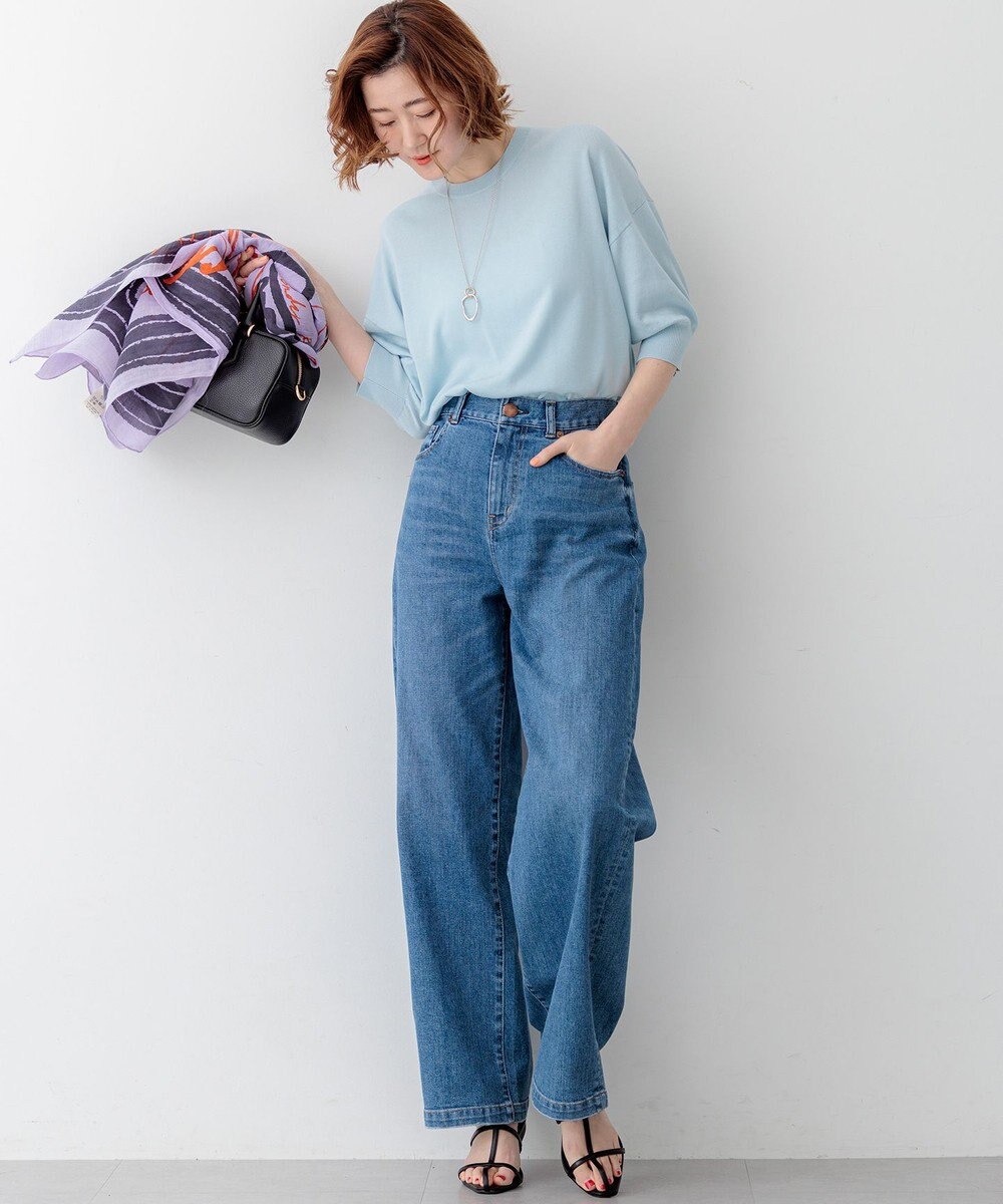 23区 S 【先行予約/見上愛さん着用】キュプラコットン プルオーバー ニット 